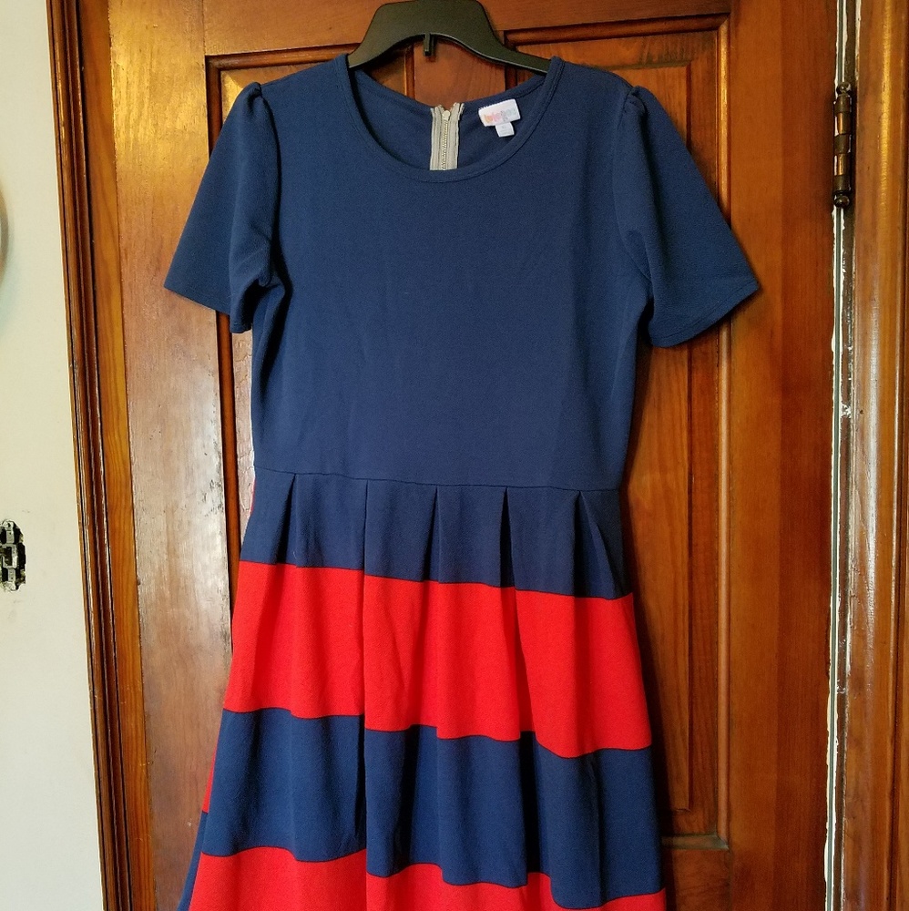 Striped Lularoe Amelia Dress